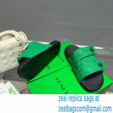 Bottega Veneta Logo Green Slides Sandals 06 2022 - Click Image to Close