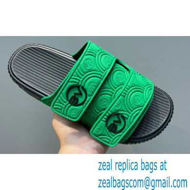 Bottega Veneta Logo Green Slides Sandals 06 2022