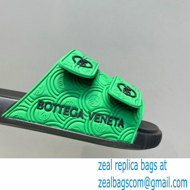 Bottega Veneta Logo Green Slides Sandals 06 2022