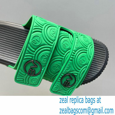 Bottega Veneta Logo Green Slides Sandals 06 2022