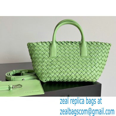 Bottega Veneta Mini cabat intreccio leather tote bag with detachable strap 02