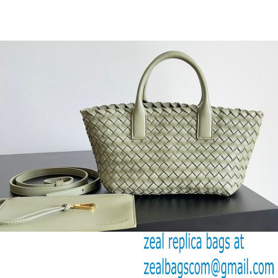 Bottega Veneta Mini cabat intreccio leather tote bag with detachable strap 03