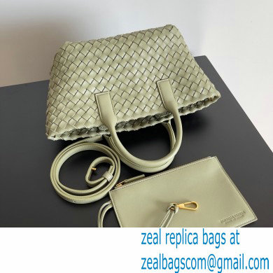 Bottega Veneta Mini cabat intreccio leather tote bag with detachable strap 03