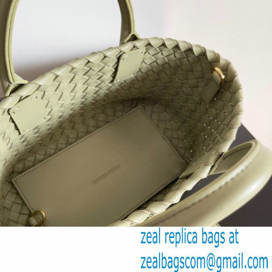 Bottega Veneta Mini cabat intreccio leather tote bag with detachable strap 03