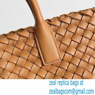 Bottega Veneta Mini cabat intreccio leather tote bag with detachable strap 04