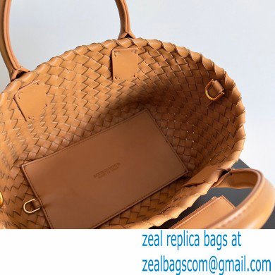 Bottega Veneta Mini cabat intreccio leather tote bag with detachable strap 04