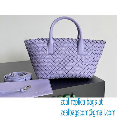 Bottega Veneta Mini cabat intreccio leather tote bag with detachable strap 05