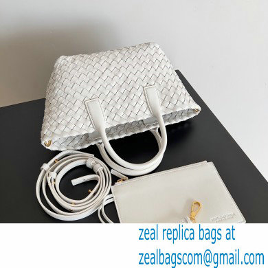Bottega Veneta Mini cabat intreccio leather tote bag with detachable strap 08