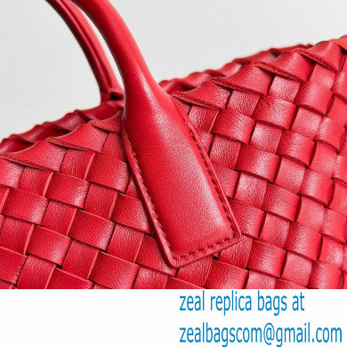 Bottega Veneta Mini cabat intreccio leather tote bag with detachable strap 09