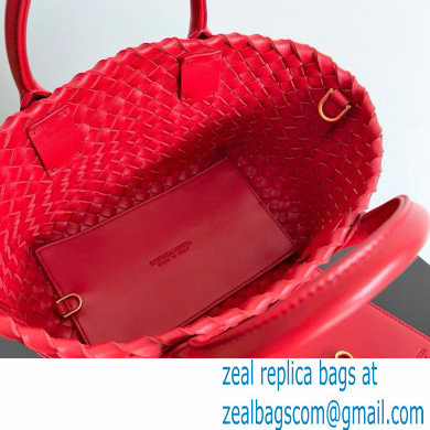 Bottega Veneta Mini cabat intreccio leather tote bag with detachable strap 09