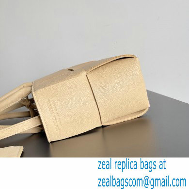 Bottega Veneta Mini intreccio leather arco tote bag with detachable strap Apricot