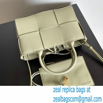 Bottega Veneta Mini intreccio leather arco tote bag with detachable strap Light Green - Click Image to Close