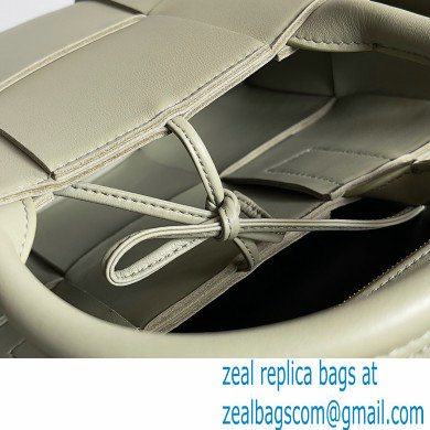 Bottega Veneta Mini intreccio leather arco tote bag with detachable strap Light Green