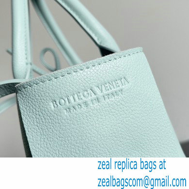 Bottega Veneta Mini intreccio leather arco tote bag with detachable strap Pale Blue