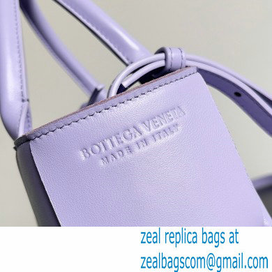 Bottega Veneta Mini intreccio leather arco tote bag with detachable strap Purple