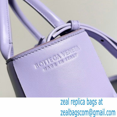 Bottega Veneta Mini intreccio leather arco tote bag with detachable strap Purple - Click Image to Close