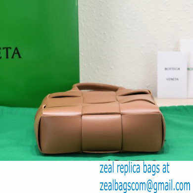 Bottega Veneta Mini intreccio leather cassette tote bag with detachable strap Brown