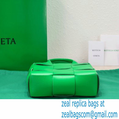 Bottega Veneta Mini intreccio leather cassette tote bag with detachable strap Green