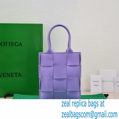 Bottega Veneta Mini intreccio leather cassette tote bag with detachable strap Purple