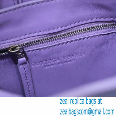 Bottega Veneta Mini intreccio leather cassette tote bag with detachable strap Purple