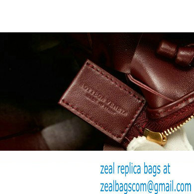 Bottega Veneta Mini intreccio leather cross-body cassette camera bag Burgundy - Click Image to Close