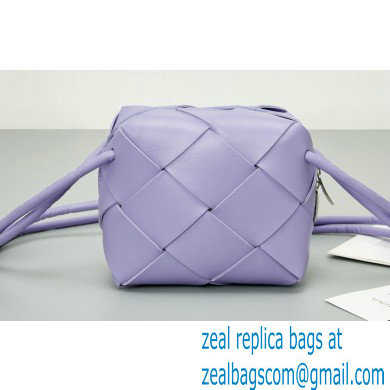Bottega Veneta Mini intreccio leather cross-body cassette camera bag Purple