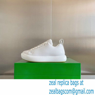 Bottega Veneta Padded leather lace-up pillow Sneakers White 2022 - Click Image to Close