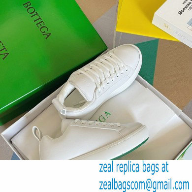 Bottega Veneta Padded leather lace-up pillow Sneakers White/Green 2022 - Click Image to Close