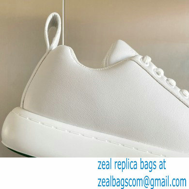 Bottega Veneta Padded leather lace-up pillow Sneakers White/Green 2022 - Click Image to Close