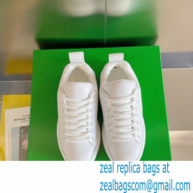 Bottega Veneta Padded leather lace-up pillow Sneakers White/Green 2022 - Click Image to Close