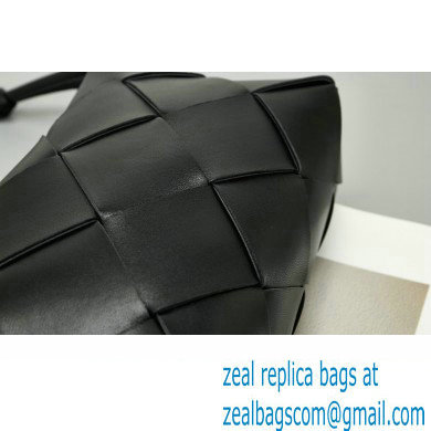 Bottega Veneta Small intreccio leather cross-body cassette camera bag Black