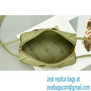 Bottega Veneta Small intreccio leather cross-body cassette camera bag Light Green