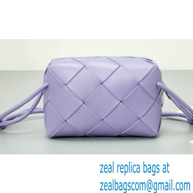 Bottega Veneta Small intreccio leather cross-body cassette camera bag Purple - Click Image to Close