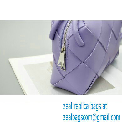 Bottega Veneta Small intreccio leather cross-body cassette camera bag Purple - Click Image to Close