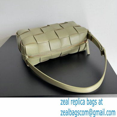 Bottega Veneta brick cassette Intreccio leather shoulder bag Pale Green