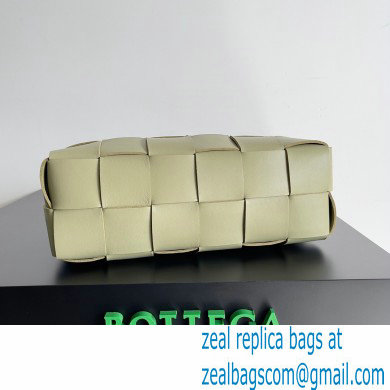 Bottega Veneta brick cassette Intreccio leather shoulder bag Pale Green - Click Image to Close