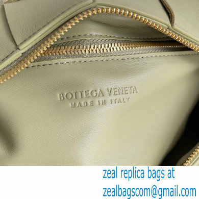 Bottega Veneta brick cassette Intreccio leather shoulder bag Pale Green