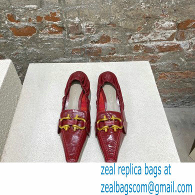 Bottega Veneta leather madame pumps Dark Red