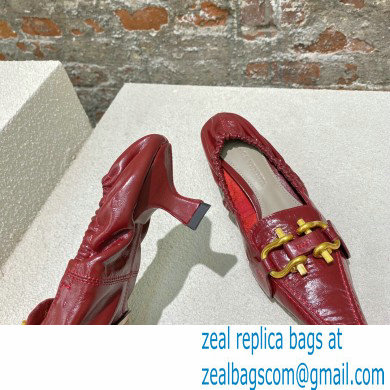 Bottega Veneta leather madame pumps Dark Red - Click Image to Close