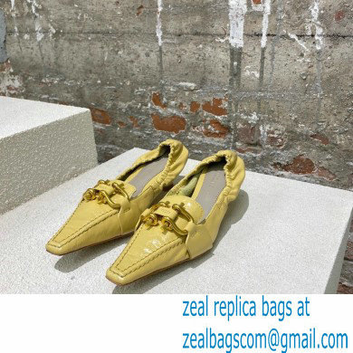 Bottega Veneta leather madame pumps Light Yellow