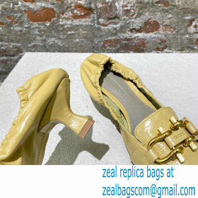 Bottega Veneta leather madame pumps Light Yellow - Click Image to Close