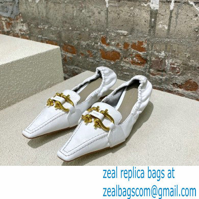 Bottega Veneta leather madame pumps White