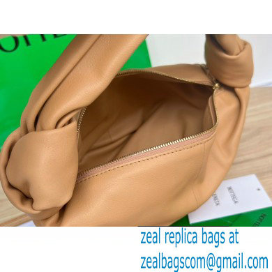 Bottega Veneta mini leather double knot top handle bag Apricot