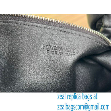 Bottega Veneta mini leather double knot top handle bag Black