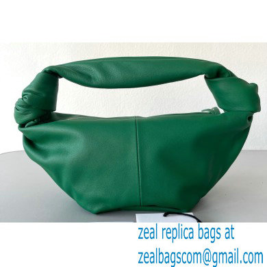 Bottega Veneta mini leather double knot top handle bag Dark Green