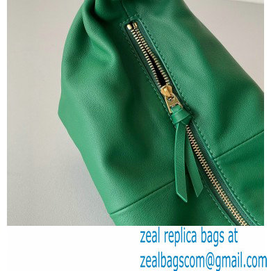 Bottega Veneta mini leather double knot top handle bag Dark Green