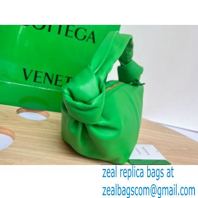 Bottega Veneta mini leather double knot top handle bag Green
