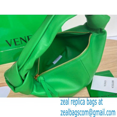 Bottega Veneta mini leather double knot top handle bag Green