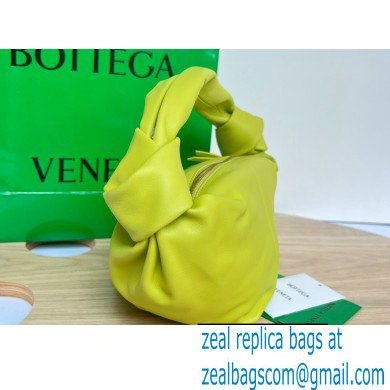 Bottega Veneta mini leather double knot top handle bag Kiwi Green