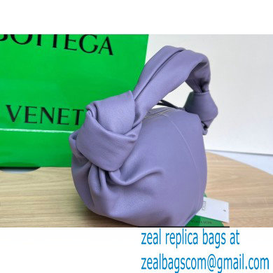 Bottega Veneta mini leather double knot top handle bag Purple